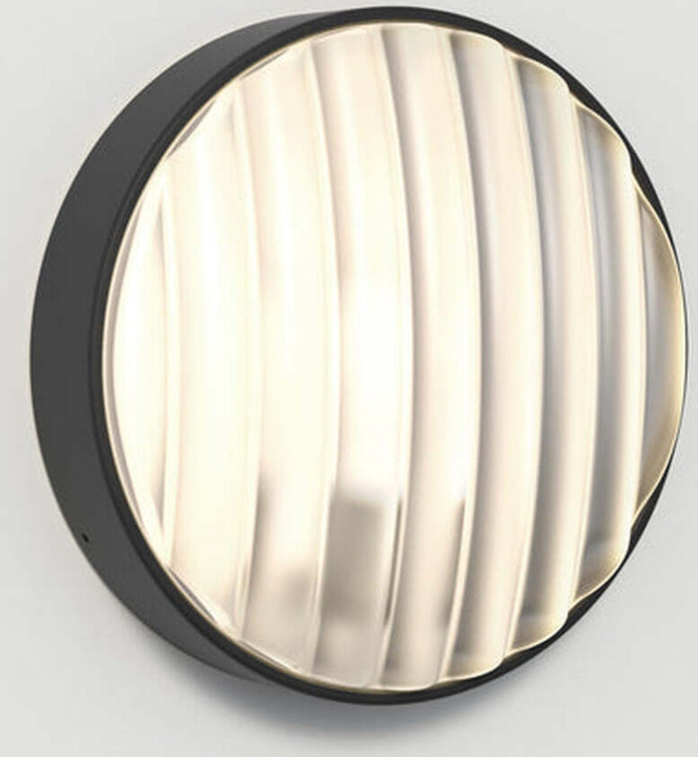 Montreal Round 300 vegglampe utendørs IP44 E27 - Svart