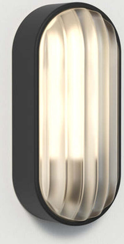 Montreal Oval vegglampe utendørs IP44 E27 - Svart