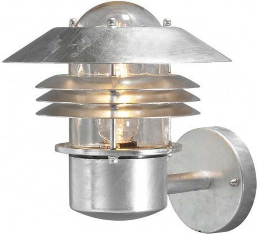 Modena vegglampe opp E27 - Galvanisert - Galvanisert