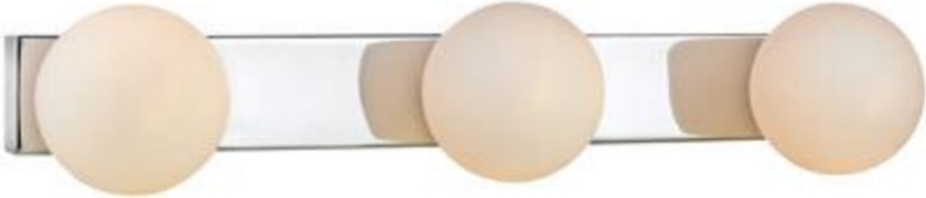 Mini vegglampe 3 - Krom/opalhvit - Krom / Opal - Krom / Opal