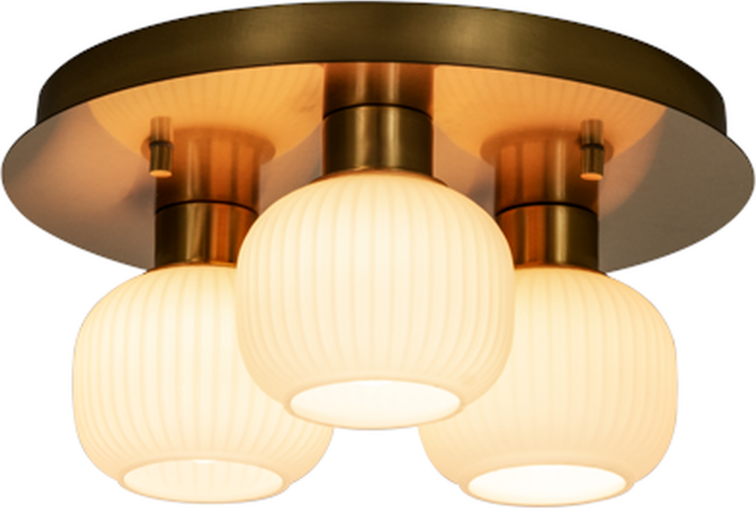 Messina taklampe - Messing / Opal