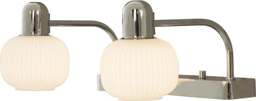 Messina baderomslampe speil/skap - Krom / Hvit