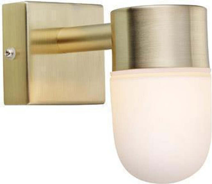 Menton vegglampe IP44 - Messing/opalhvit - Messing / Opal - Messing / Opal