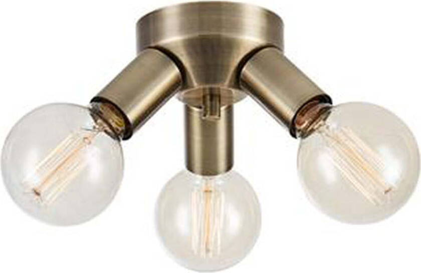 Mazzo taklampe 3-lys - Antikk messingfarget - Messing - Messing
