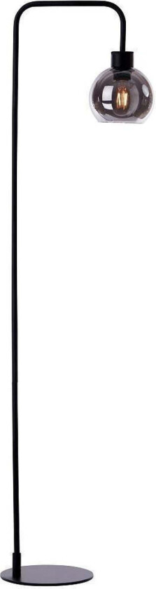Marco gulvlampe Svart/røk - Svart / Røyk