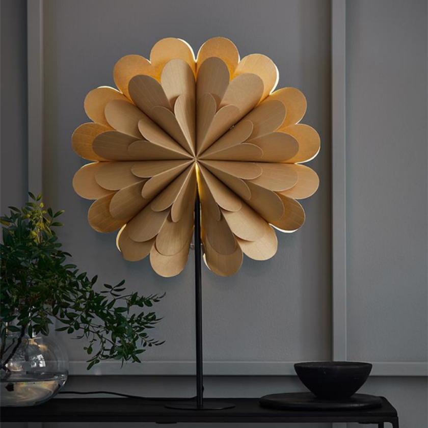 Bilde av Maravilla adventsstjerne på fot - Gull - Gull - Gull