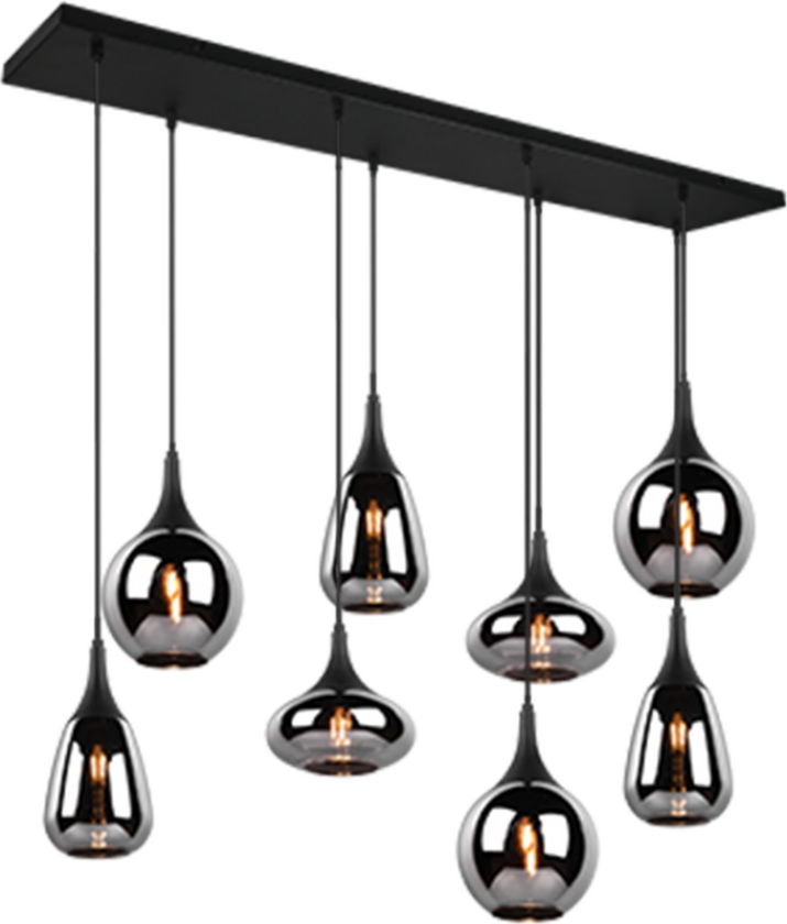 Lumina takpendel 8 lys - Svart - Svart