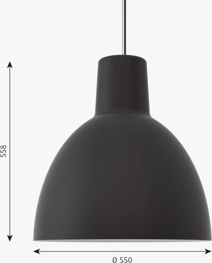 Toldbod Pendel Ø55 - Svart
