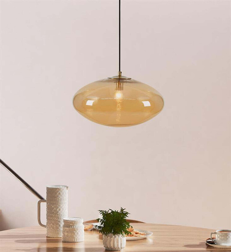 Locus takpendel 38 cm - Amber/Messingfarget - Messing - Messing