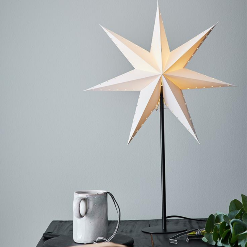 Lively adventsstjerne på fot - Hvit - Hvit - Hvit
