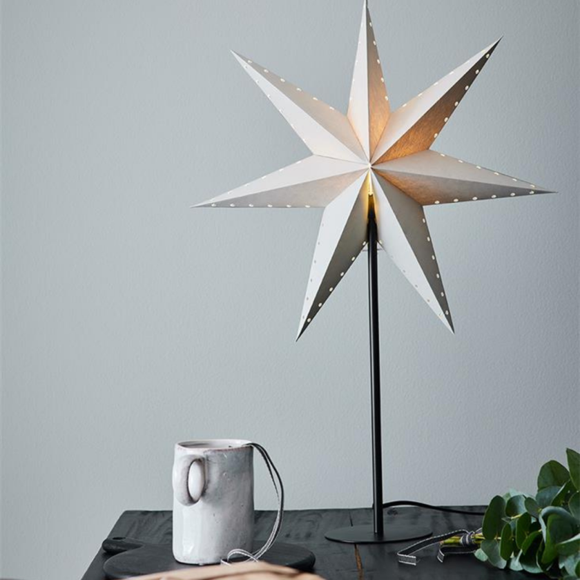 Lively adventsstjerne på fot - Grå - Grå - Grå