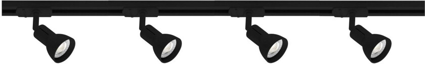 Link Munin 1,8 meter spottskinne med 4 spotter - Svart