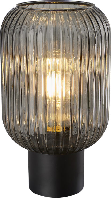 Ina bordlampe - Svart/Røykfarget - Svart / Røyk