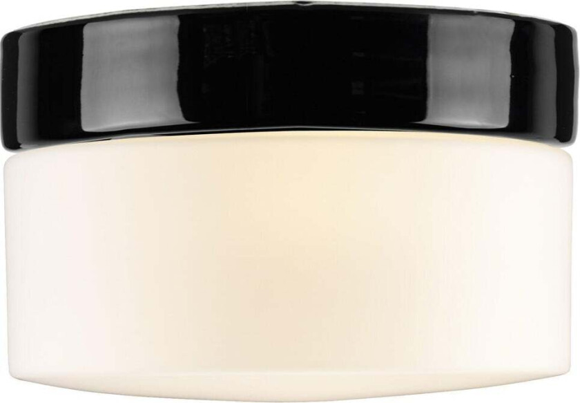 Ifø Opus 200/140 tak/vegg E27 IP44 Badstu - Svart / Opal glass