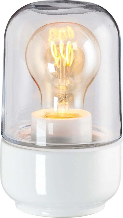 Ifø Ohm 100 / 170 tak/vegg IP44 Badstu - Hvit / Klart glass