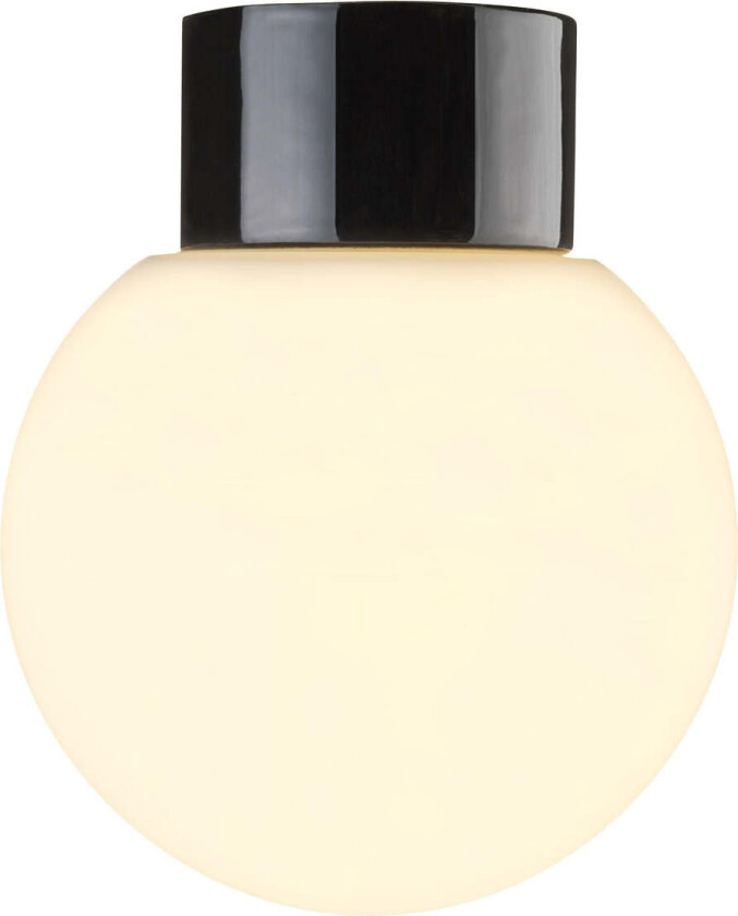 Ifø Classic Glob 180 taklampe 6W led IP54 - Svart / Opal glass