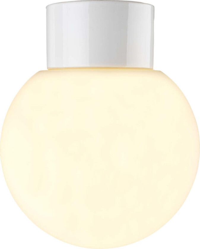 Ifø Classic Glob 180 taklampe 6W led IP54 - Hvit / Opal glass