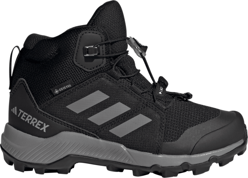 Kids' Terrex Mid GORE-TEX Hiking Shoes 33.5, Cblack/Grethr/Cblack