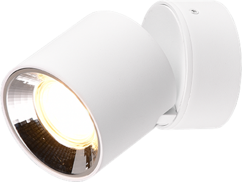 Guayana tak/vegg spot 1-lys GU10 - Kan felles inn - Hvit