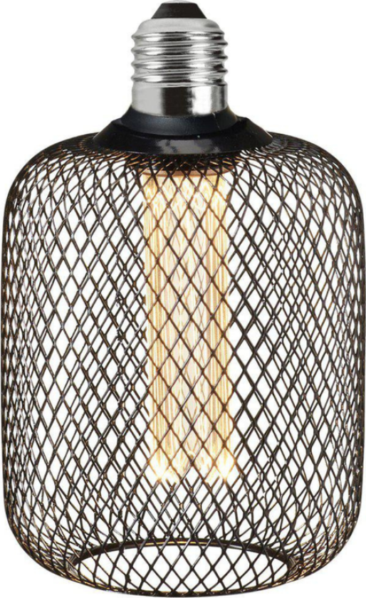 Grid LED sylinder 10cm E27 - Flerfarget