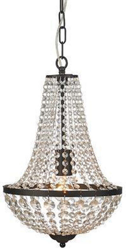 Gränsö lysekrone 1l - Svart/klar - Svart / Klar - Svart / Klar