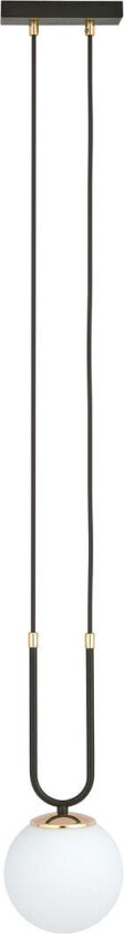 Glam takpendel 1 lys - Svart/Opal - Svart / Opal