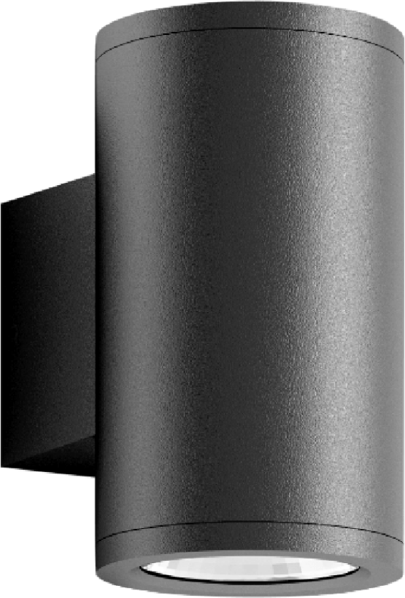 Gemma vegglampe opp/ned utendørs 6W IP54 Dimbar - Mørk grå - Grå