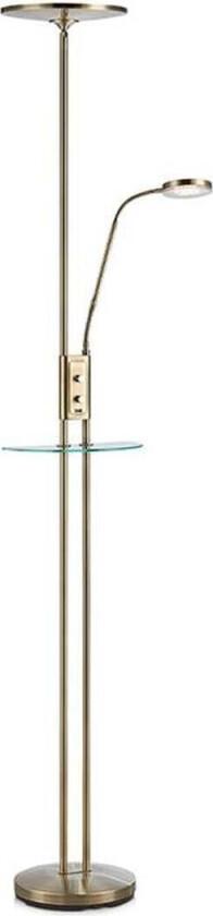 Friend gulvlampe med USB- Messing - Messing - Messing