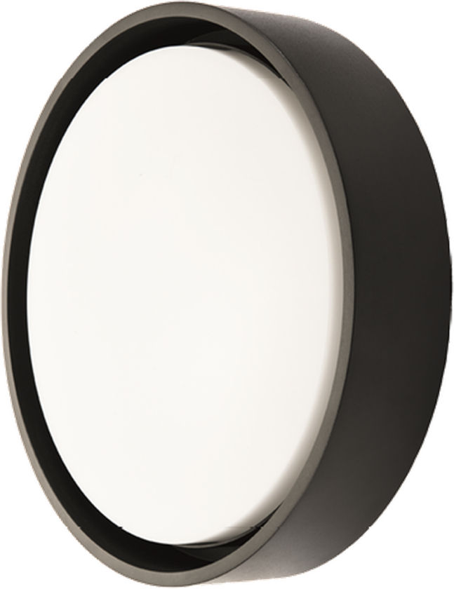 Frame round maxi vegg/taklampe 22W 3000 Kelvin IP66 Dimbar - Svart - Svart
