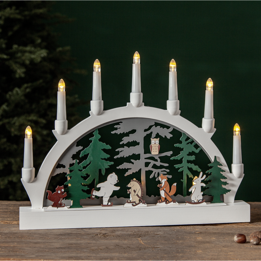 Forest Friends adventsstake batteridrevet - Flerfarget