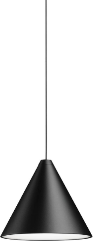 String Light taklampe - Cone - 22 m kabel - Svart