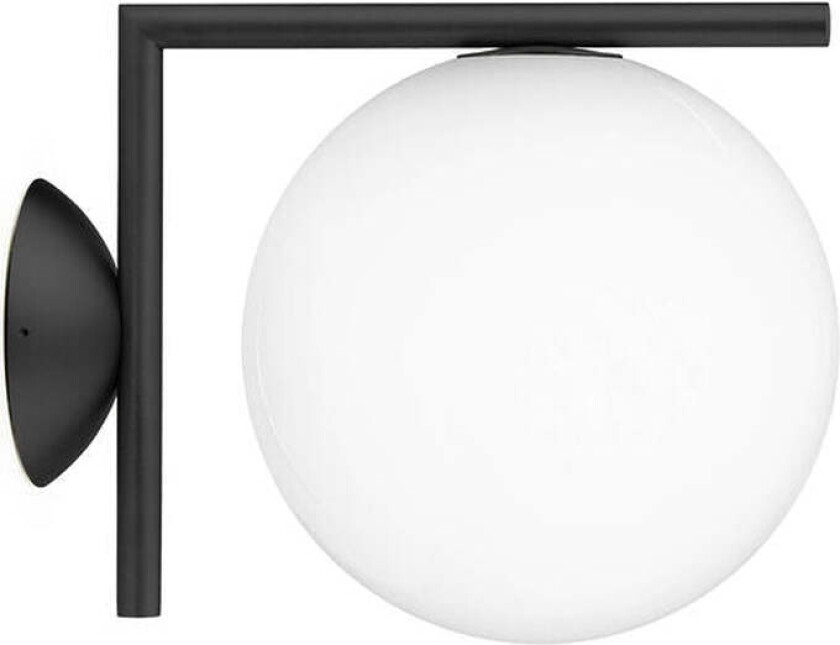 IC w1 utendørs vegglampe - svart - Svart