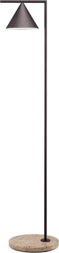 Captain Flint utendørs gulvlampe - brun/travertine - Brun