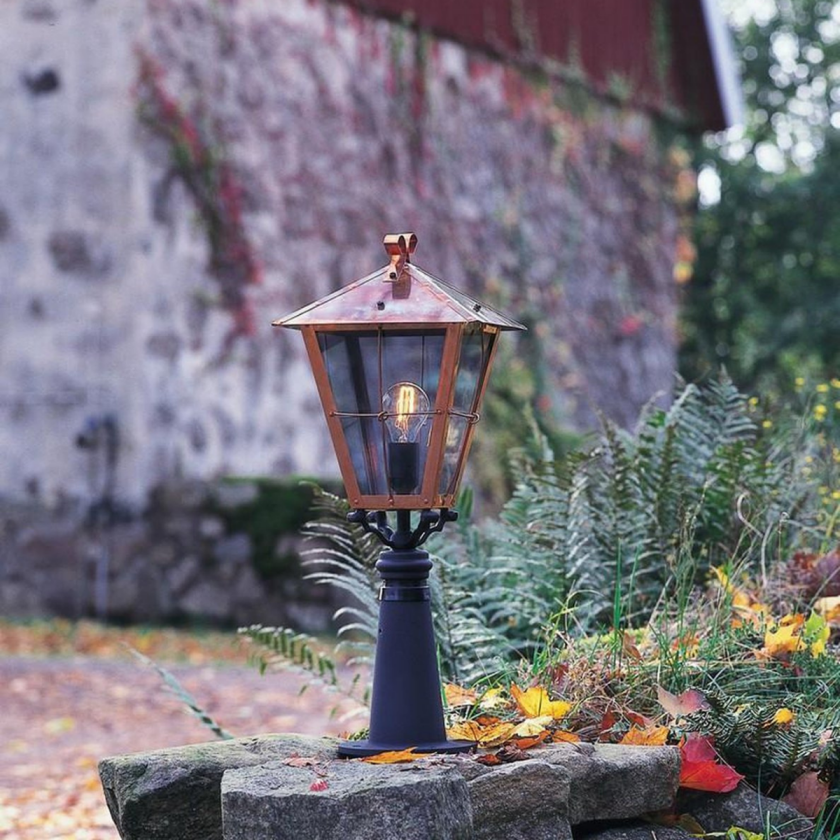 Fenix lykt til portstolpe, kobber - Kobber