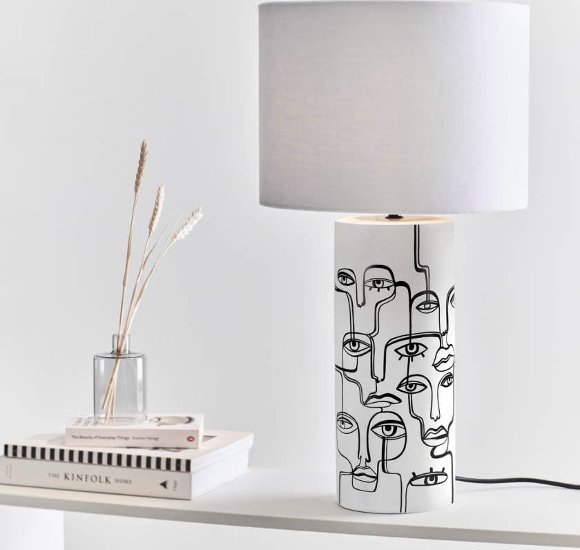 Family bordlampe - Hvit - Hvit - Hvit