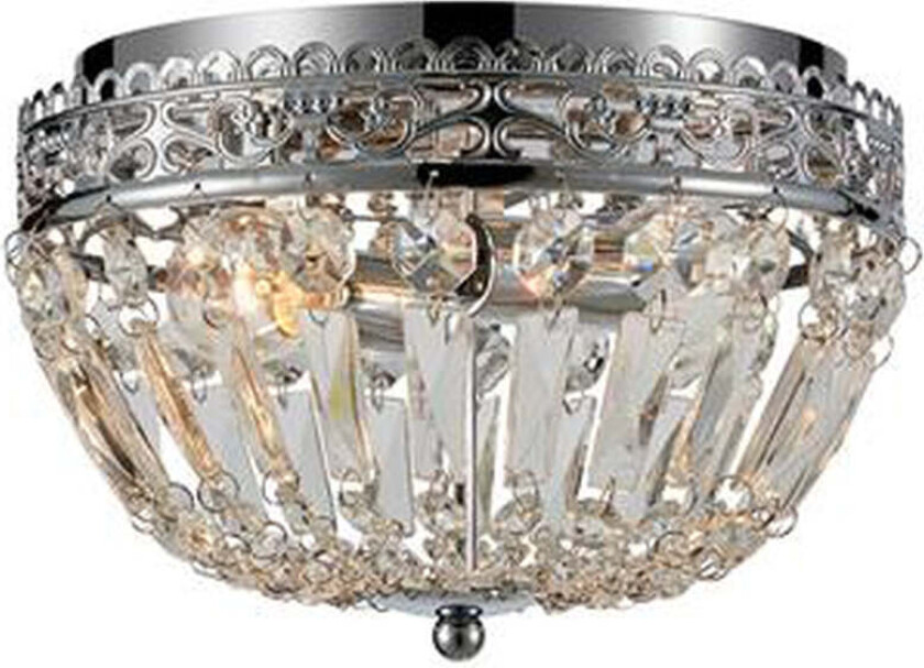 Etienne taklampe 25 cm - Krom/Klar - Krom / Krystall - Krom / Krystall