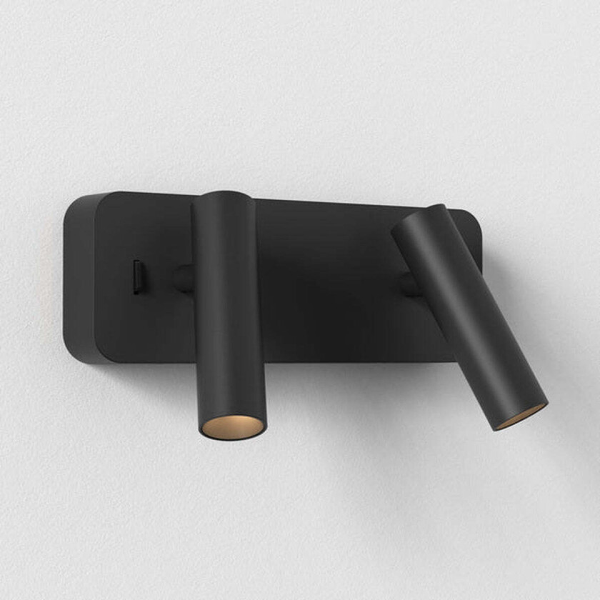 Enna Twin vegglampe - Matt Svart