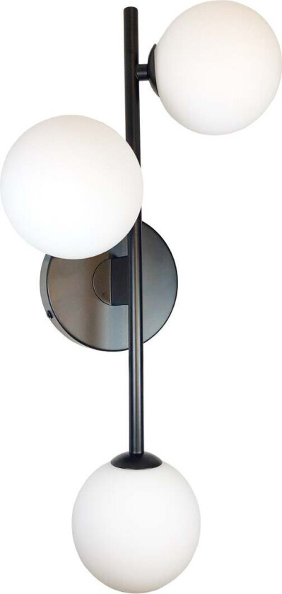 Emrik vegg/tak lampe - Svart/Opal - Svart / Opal
