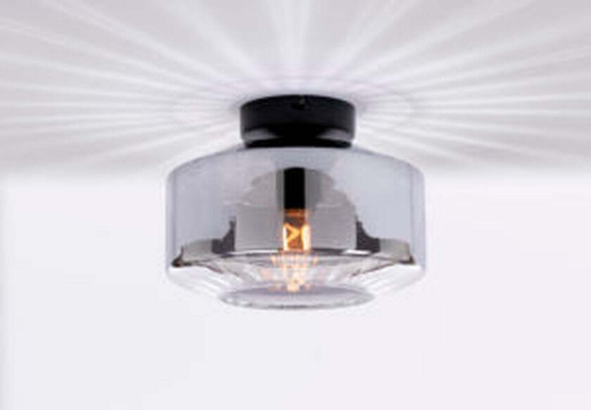 Emilie taklampe 22 cm - Røykfarget - Røyk