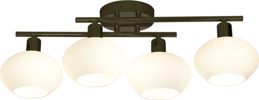 Elba taklampe 4 lys IP44/IP23 - Svart/Hvit