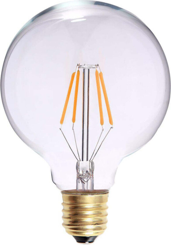 Edison globe klar filament E27 6W LED 95mm - 3 step dim - Klar