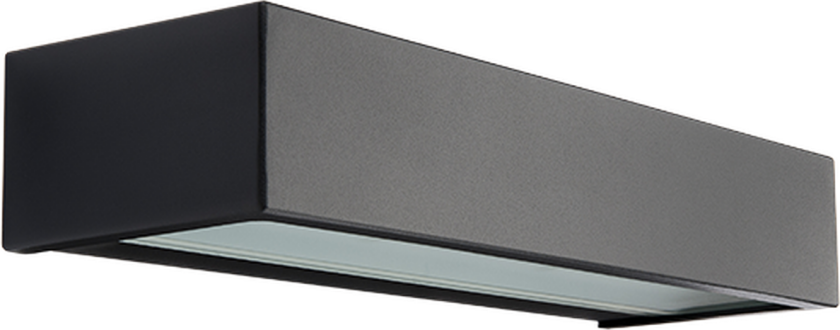 Edge direct vegglampe ned 7W 2700 Kelvin dimbar IP65 - Svart - Svart