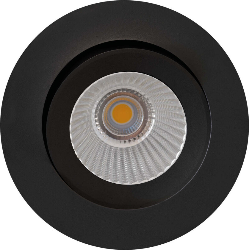 E95 lavtbyggende downlight 1800-3000 Kelvin dim to warm RA95 5W - Svart - Svart
