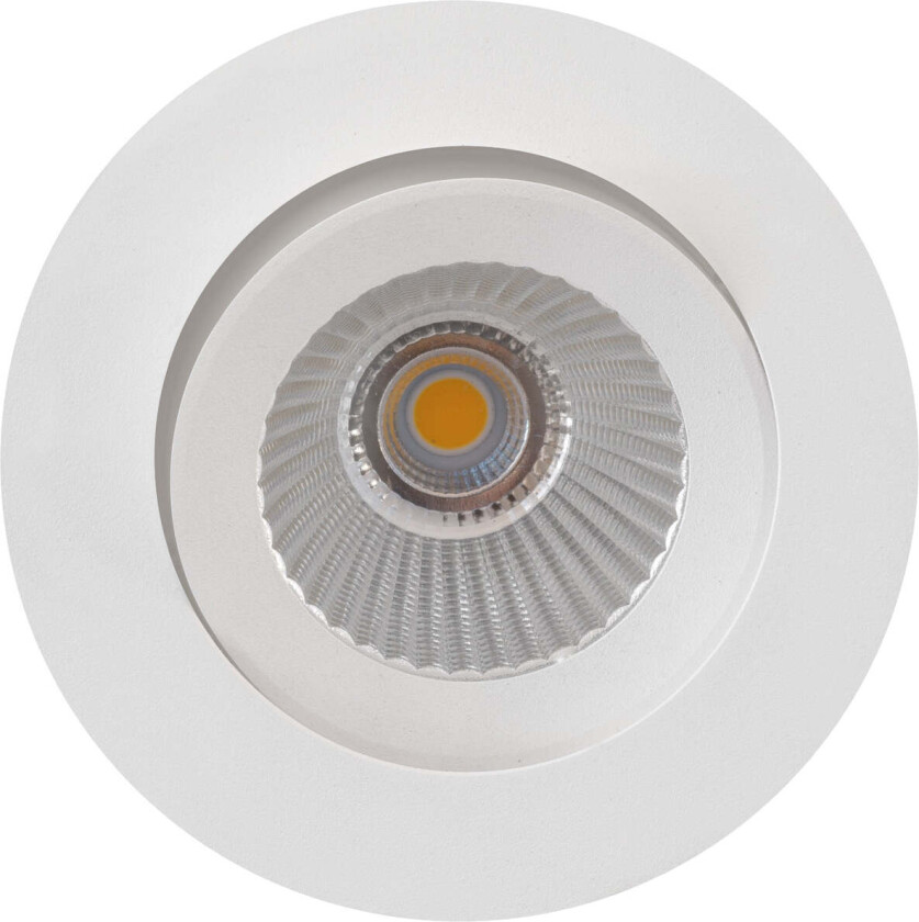 E95 lavtbyggende downlight 1800-3000 Kelvin dim to warm RA95 5W - Hvit - Hvit
