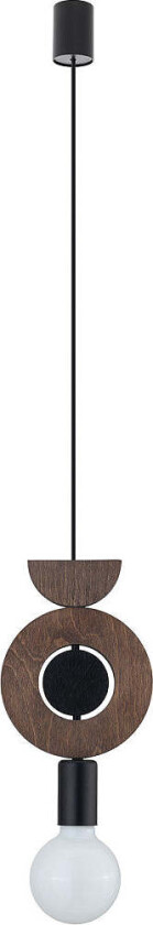 Drops wood F takpendel - Svart/Trefarget - Svart/mørktrefarge