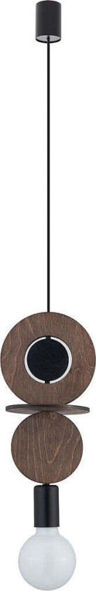 Drops wood E takpendel - Svart/Trefarget - Svart/mørktrefarge