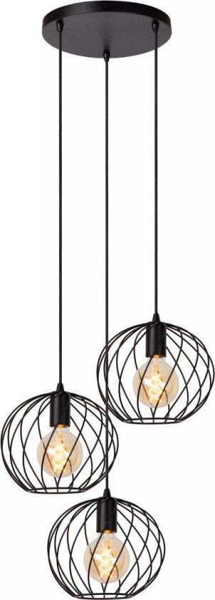 Danza rondell takpendel 3-lys - Svart - Svart