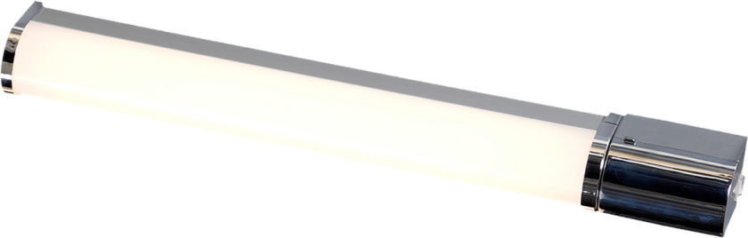 Cleo vegglampe med stikkontakt for baderom 6W IP44 3000 Kelvin - 49 cm - Krom