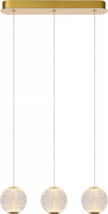 Cintra takpendel 3-lys 2700K 3 x 4,7W Dimbar - Transparent/Messingfarget - Messing