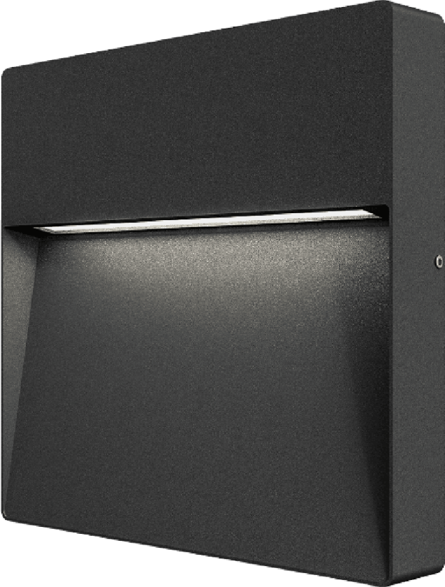 Chara Square vegglampe utendørs IP54 9W - Mørk grå - Grå